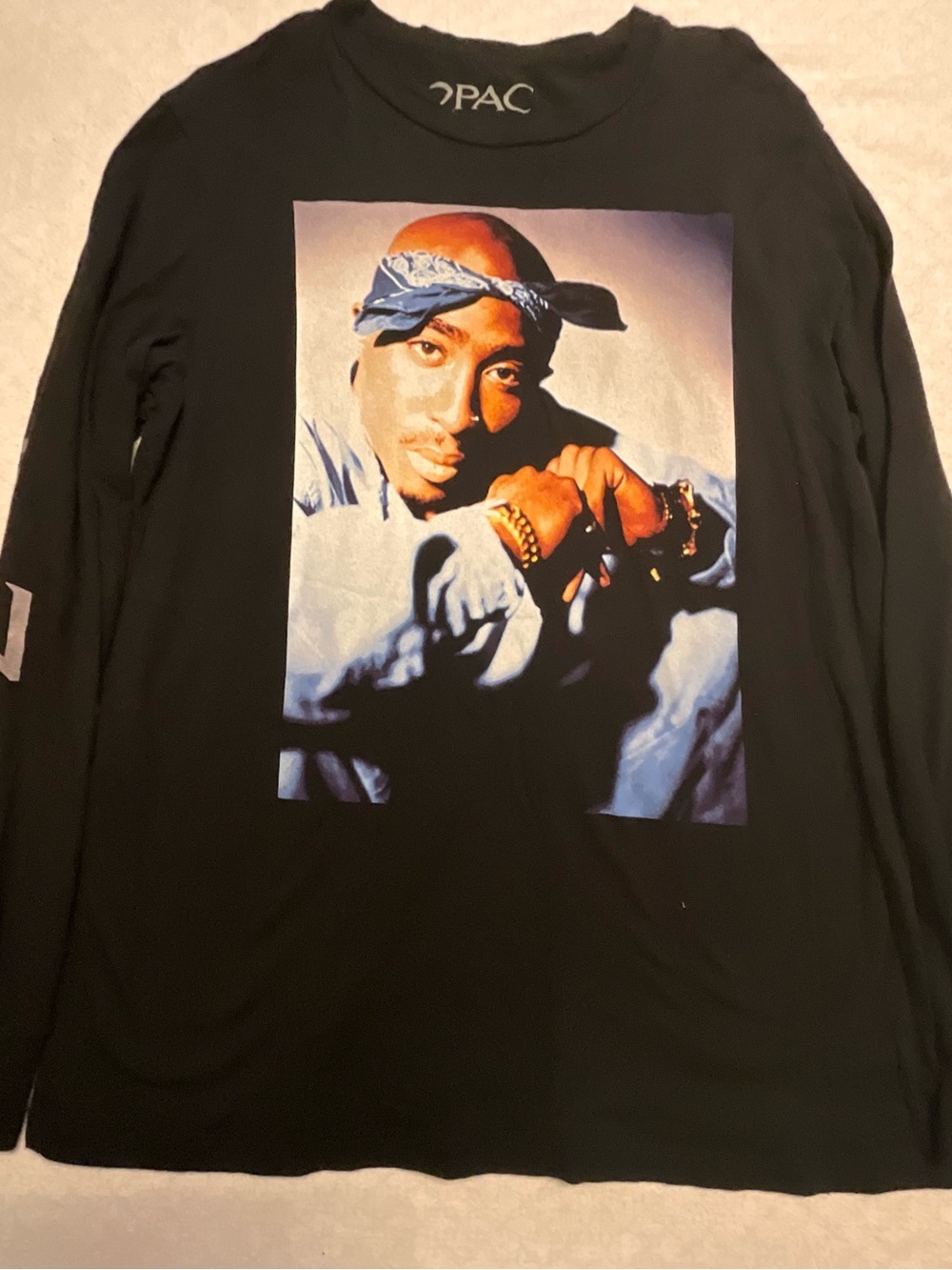 2PAC Black Long Sleeve Graphic Tee